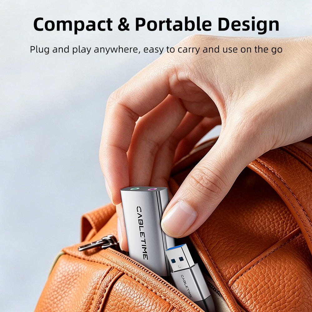 USB C til 3,5 mm hovedtelefon og opladeradapter