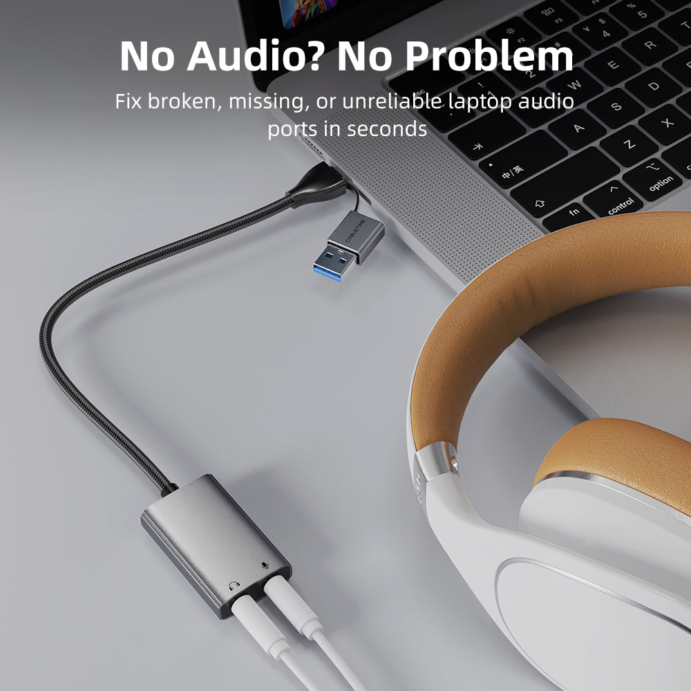 USB C til 3,5 mm hovedtelefon og opladeradapter