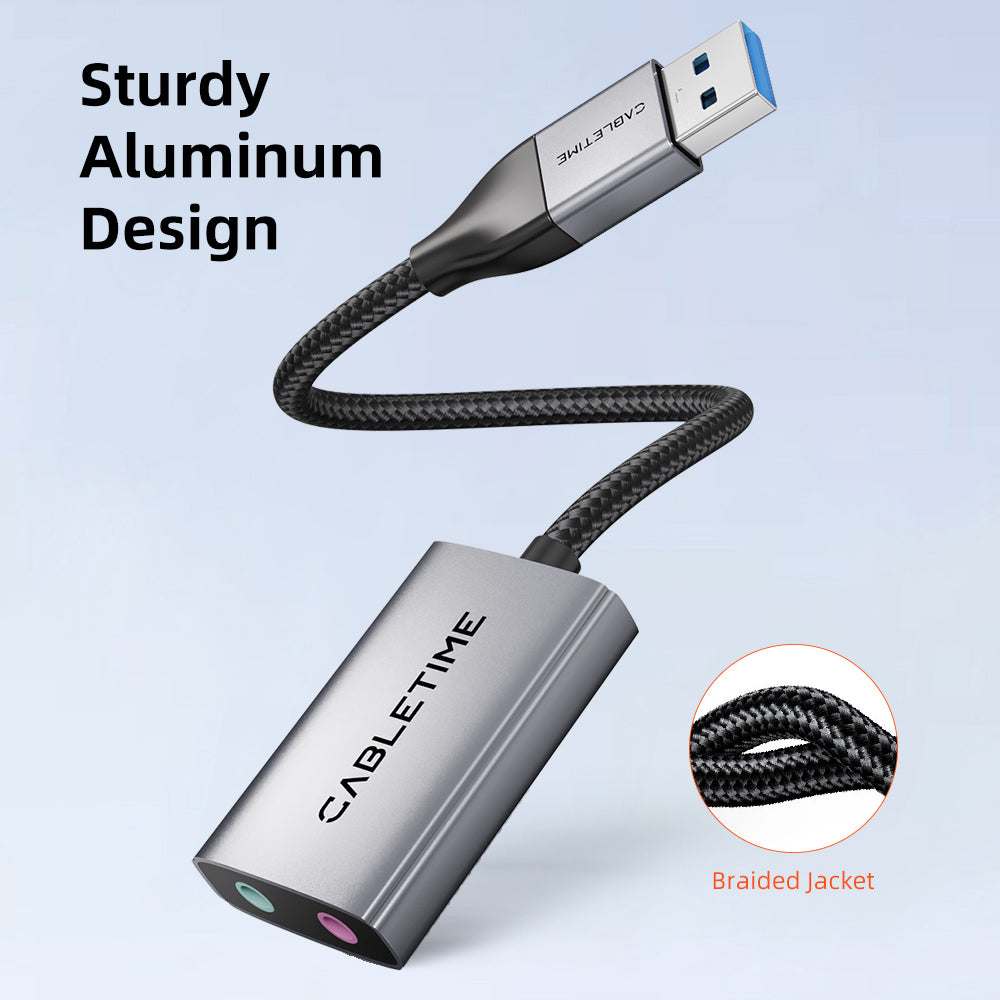 USB C til 3,5 mm hovedtelefon og opladeradapter