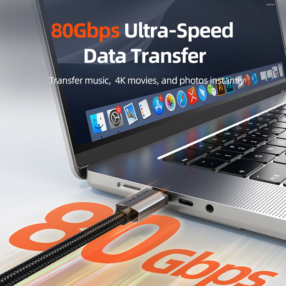 USB4 V2.0 Cable (80Gbps, 240W, 8K) - Full Function USB-C
