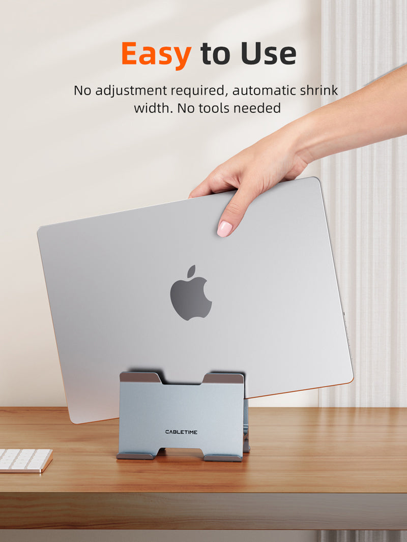 Support de support d'ordinateur portable réglable vertical pour Macbooks