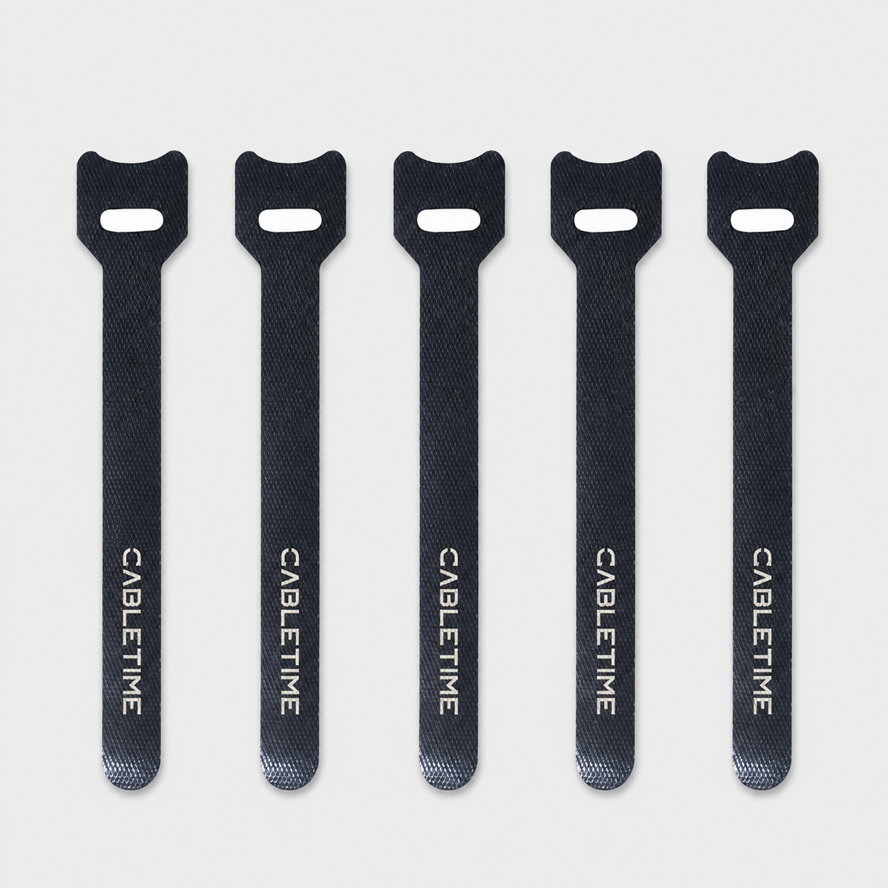 Reusable Hook and Loop Cable Ties for Desk, PC and Office Wire Organization (5 Pack)