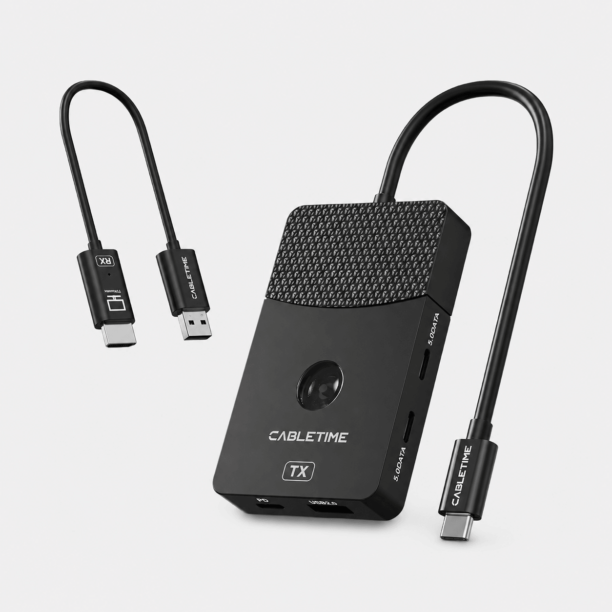 Wireless HDMI Transmitter Receiver & USB-C Hub with 4K60Hz HDMI Output and 100W PD Charging