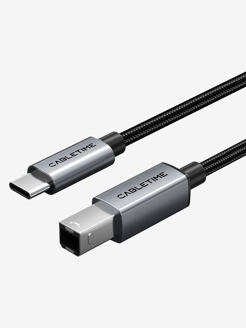 USB C to USB B 2.0 printer cable