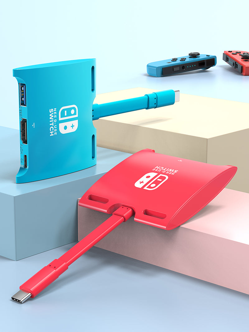 Svare Kommandør Luftfart CABLETIME Switch Dock for Nintendo Switch OLED 3 IN 1 USB C Hub