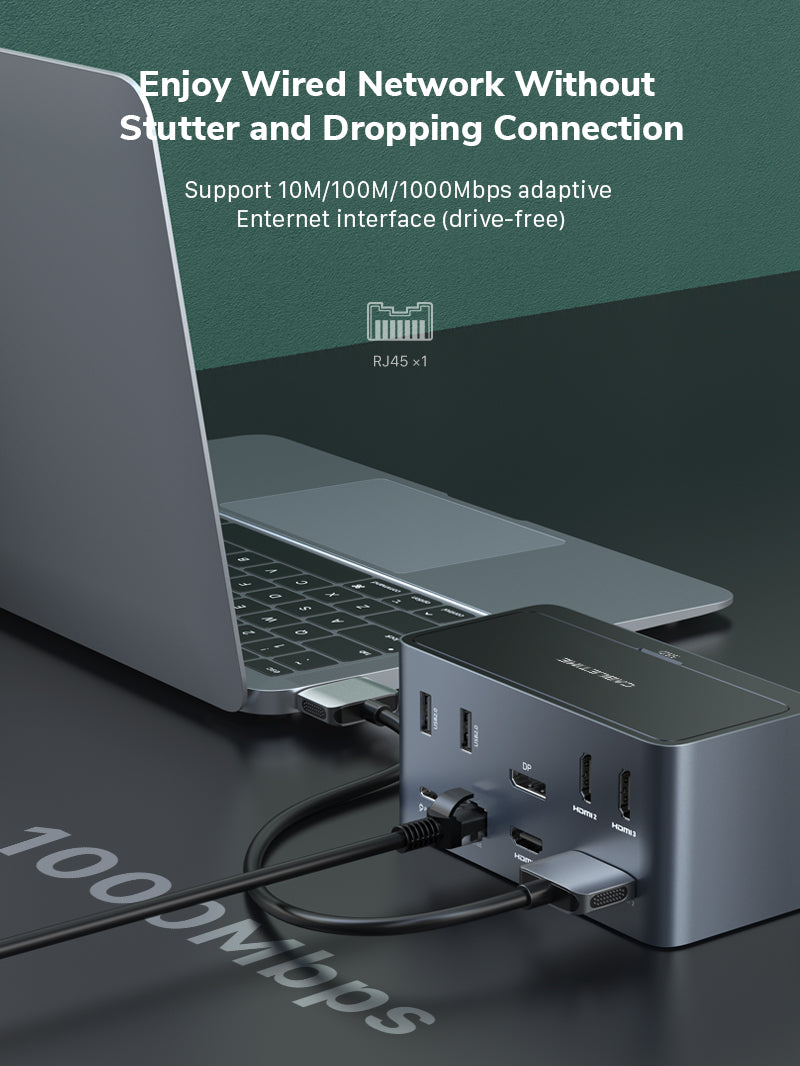 10 Gbps USB 3.1 Gen 1 Type-C Docking Station for MacBook Dell XPS 