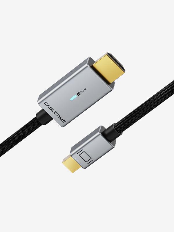 CABLETIME Mini DisplayPort to HDMI Cable 4K 60Hz
