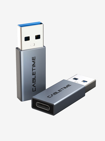 CABLETIME USB 3.0 A Male to USB-C Female OTG Adapter