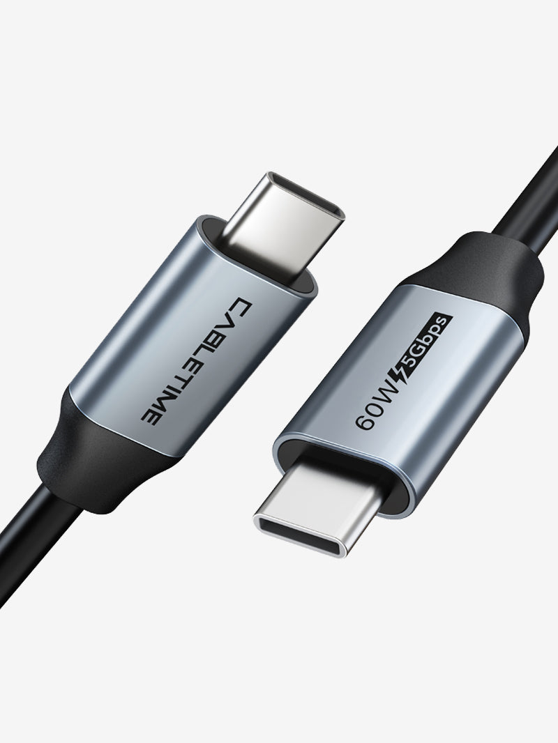 CABLETIME USB C to USB C 60w Cable 3A Fast Charging