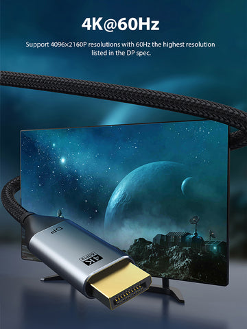 CABLETIME USB C to DisplayPort 1.2 Cable offer 4K 60Hz resolution