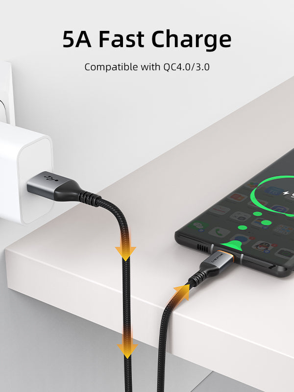 CABLETIME 5A USB A to USB C Fast Charge Cable Compatible with QC4.0/3.0 