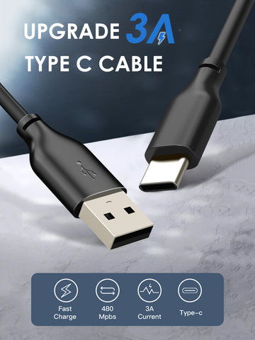 Venta al por mayor Cable cargador USB A 2.0 a USB C 3A para Samsung Galaxy