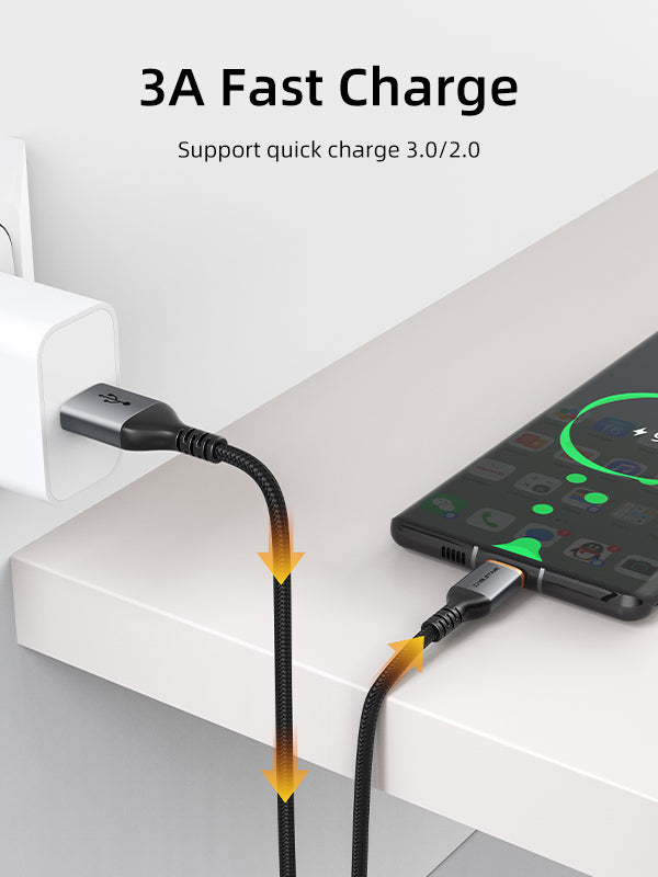 CABLETIME 3A Fast Charging USB A to USB C Cable