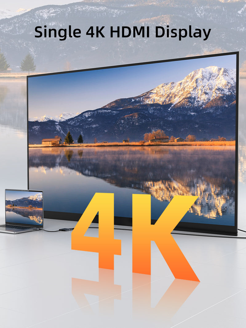 4K 60Hz MST USB C to Dual HDMI Hub 