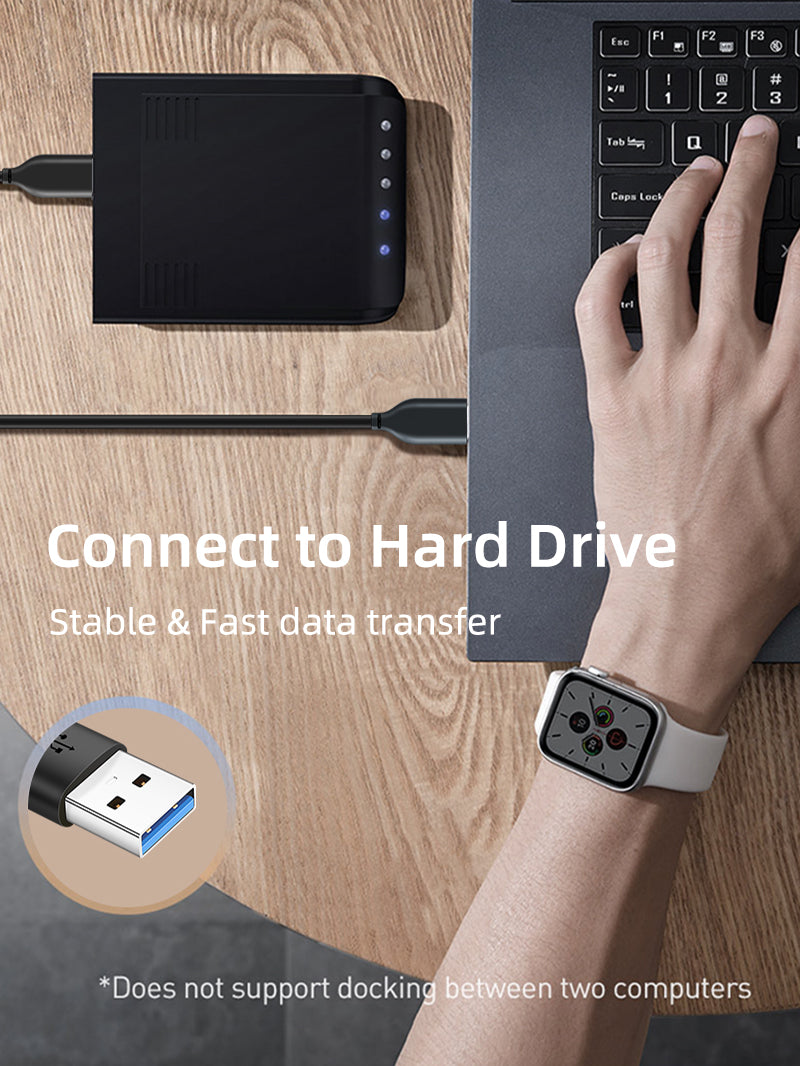 CABLETIME USB 3.0 Type A Male to Type A Male Cable Connect to Hard Drive