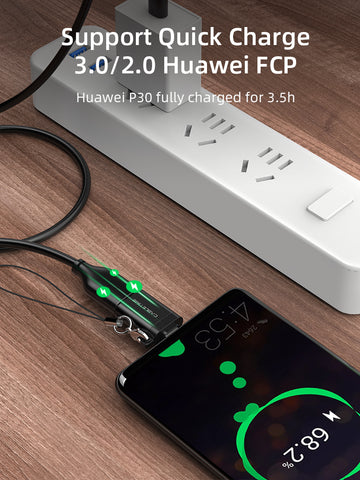 CABLETIME USB Type C Male to USB 3.0 Female OTG Adapter Support Quick Charge 3.0/2.0 Huawei FCP