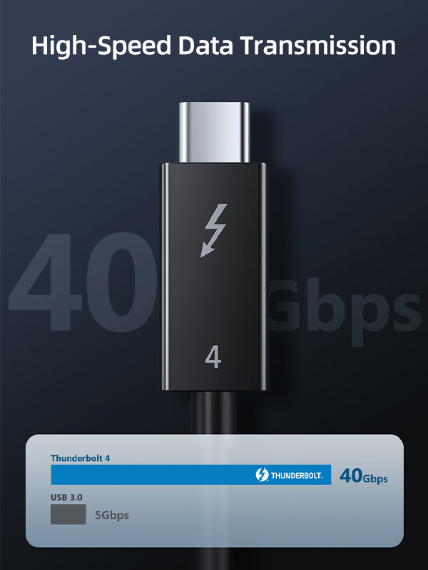 Intel Thunderbolt Certified] Cable Matters 40Gbps Active USB C Thunderbolt  4 Cable 6.6 ft with 100W Charging and 8K Video - Universally Compatible  with USB-C, USB4, and Thunderbolt 3 
