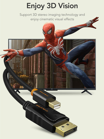 PC 및 Mac용 Mini DisplayPort to DisplayPort 케이블 4K 60Hz