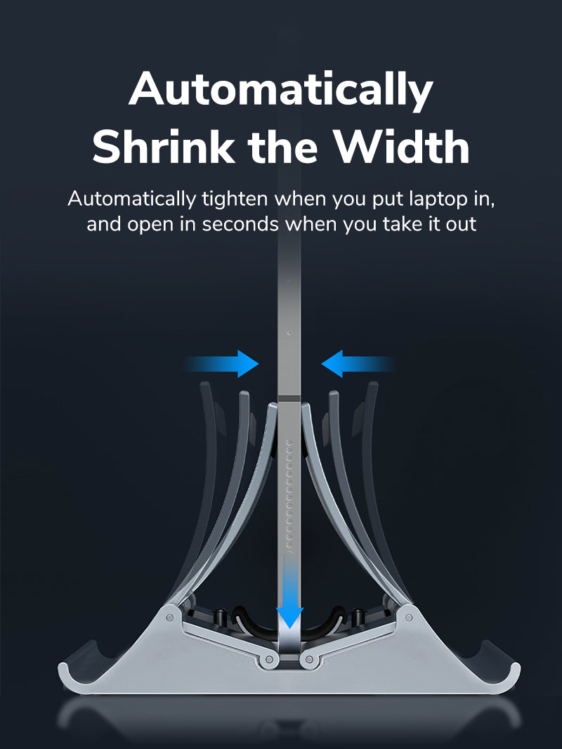 Vertical Laptop Stand for Desk Auto Gravity Locking Holder - CABLETIME