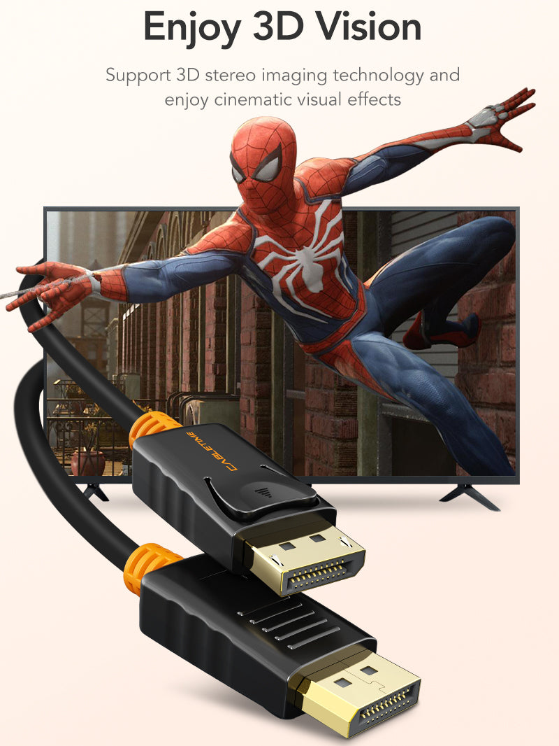 DP to DP 1.2 Cable 4K 60Hz for Gaming Monitor, TV, PC, Laptop 