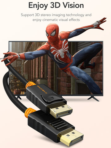 DP au câble 4K 60Hz du DP 1,2 pour le moniteur de jeu, TV, PC, ordinateur portable