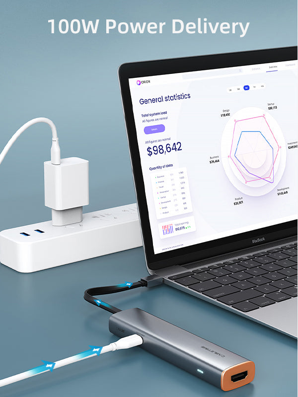 Adaptor Multiport USB tipe-c ke HDMI, adaptor USB tipe-c ke HDMI