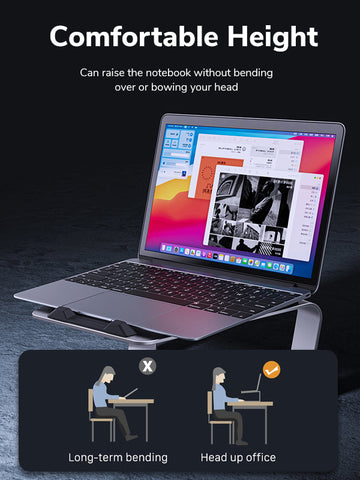 데스크 노트북 컴퓨터 라이저용 인체공학적 노트북 라이저 스탠드