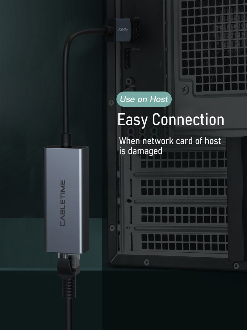 USB 2.0 to Rj45 Ethernet Adapter Max 100Mbps 