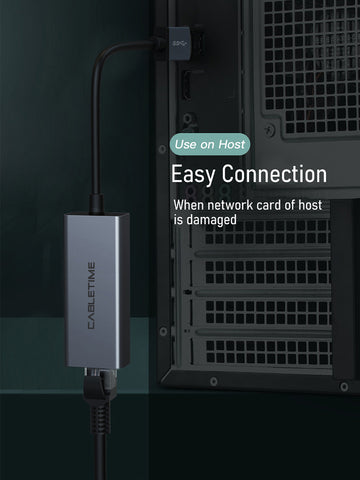 Adattatore Ethernet da USB 2.0 a Rj45 Max 100 Mbps