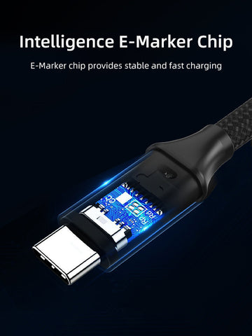 CABLETIME USB 3.1 Gen 2 Type C To USB Type C Cable with Intelligence E-Marker Chip 