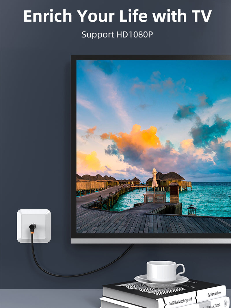 Antena TV Digital Satellite Cable for 1080P HD Telivision 