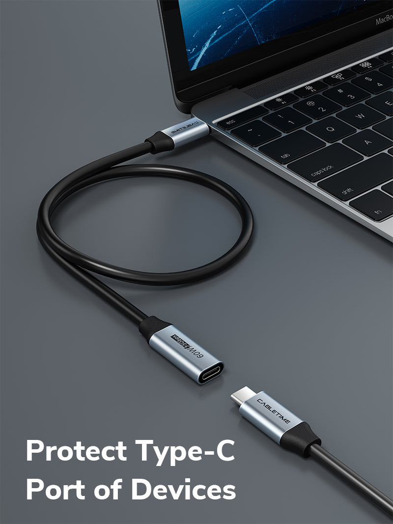 100w 3,1 Gen 2 USB-C macho a USB-C hembra cable de extensión para la  estación de acoplamiento – CABLETIME