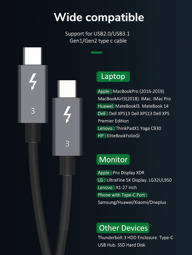 Thunderbolt 4 (USB‑C) Pro Cable (1 m)