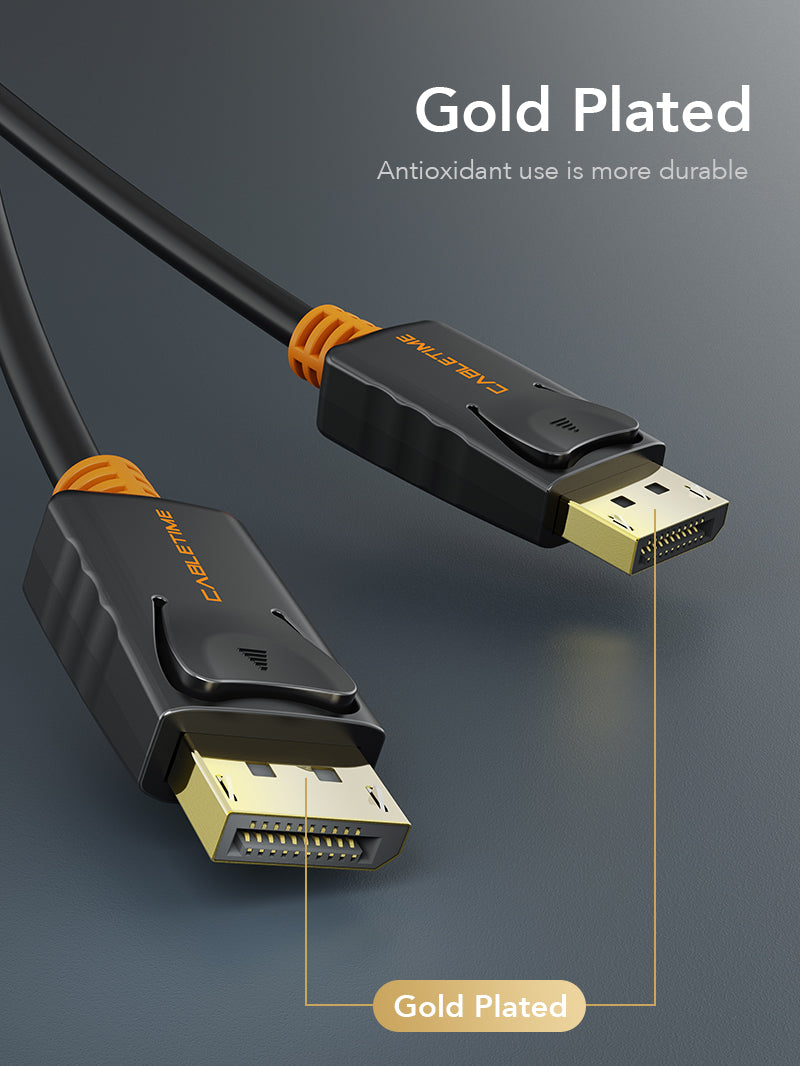 DP to DP 1.2 Cable 4K 60Hz for Gaming Monitor, TV, PC, Laptop 