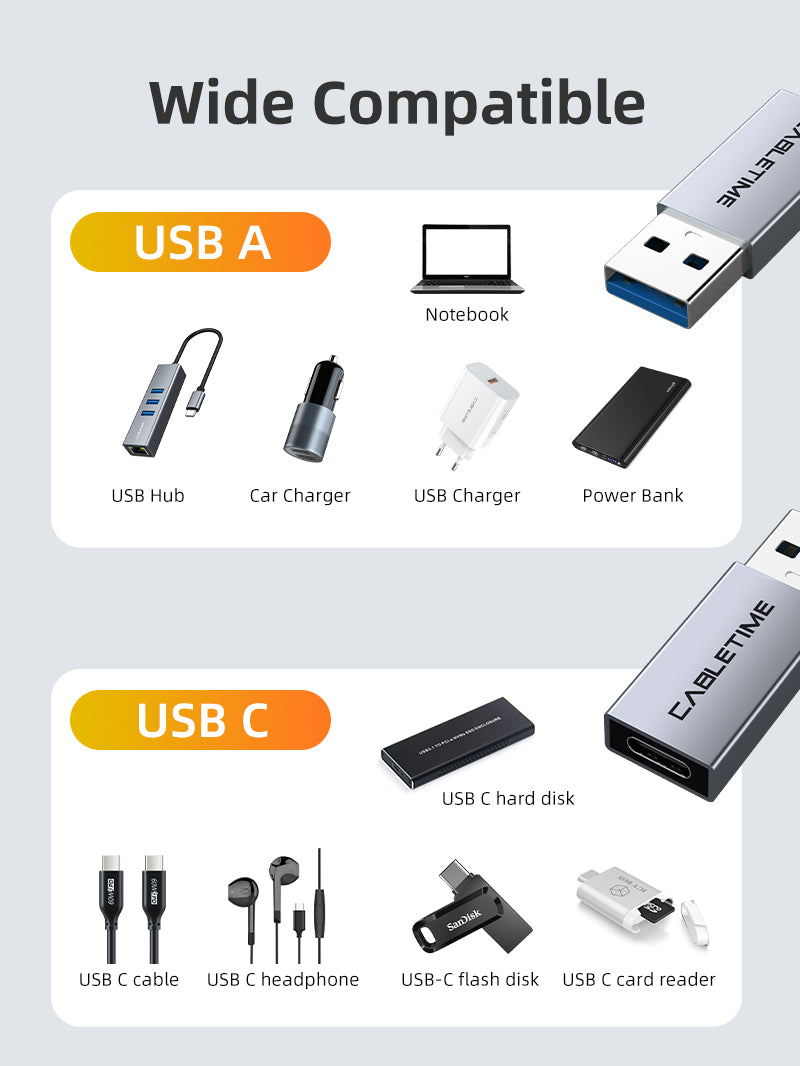 Horacio Usb USB 3.0 A Male to USB-C Female OTG Adapter - CABLETIME
