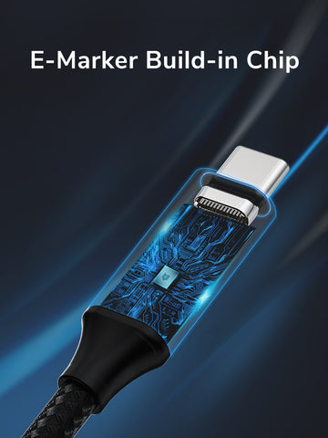 CABLETIME 3.1 Gen 2 USB-C Male to USB-C Female Extension Cable with E- Marker Build-in Chip