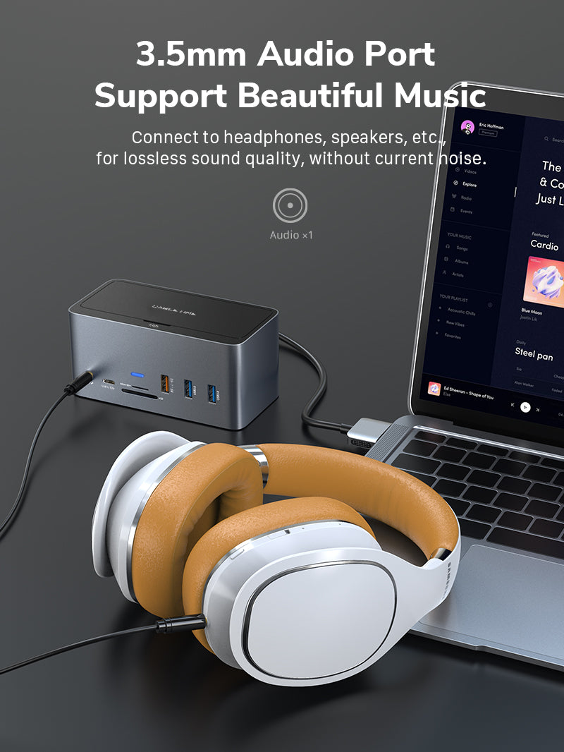 10 Gbps USB 3.1 Gen 1 Type-C Docking Station for MacBook Dell XPS 