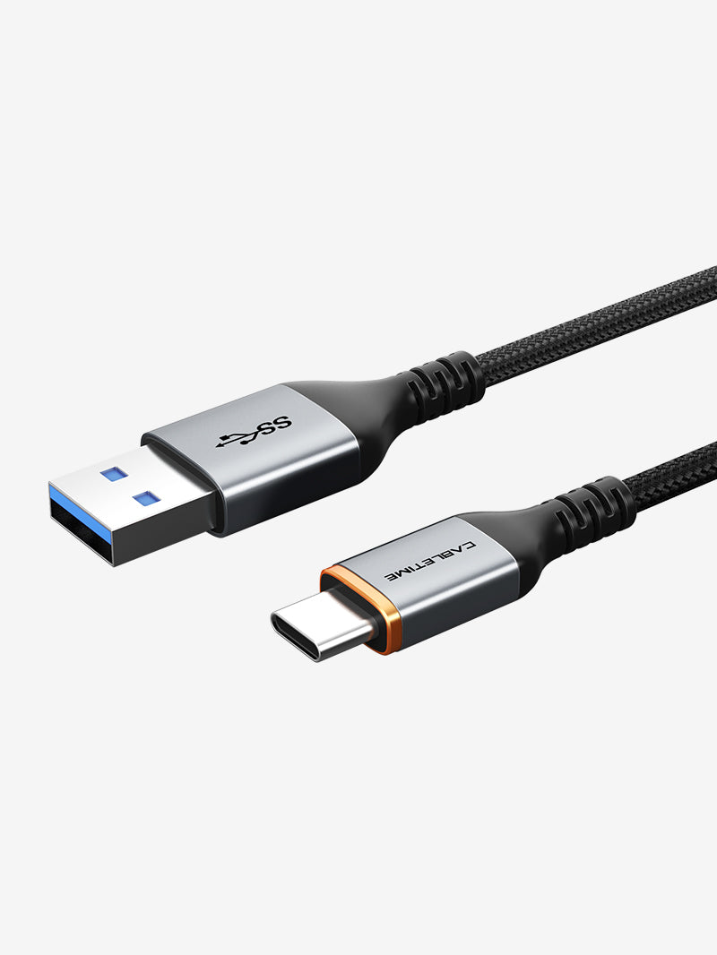 Cabo USB A para USB C completo 5 Gbps de dados e cabo de carregamento 3A