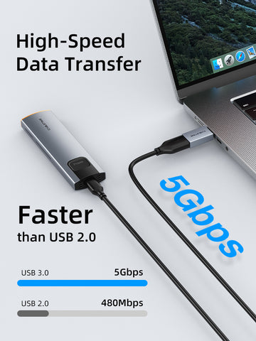 5gbps transfer speed with CABLETIME USB C to USB 3.0 Adapter Converter