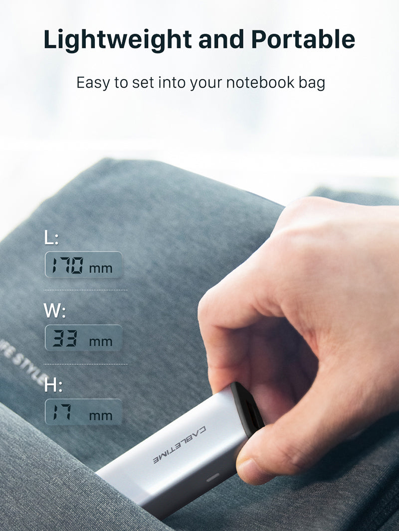 Portable Slim 4 In 1 USB 3.0 Type C Multiport Adapter 