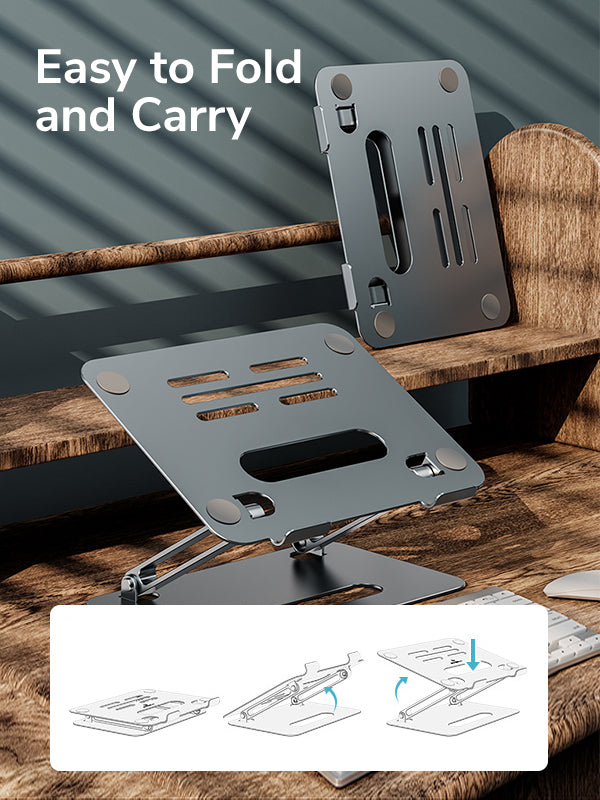 CABLETIME Adjustable Laptop Riser Holder, easy to fold