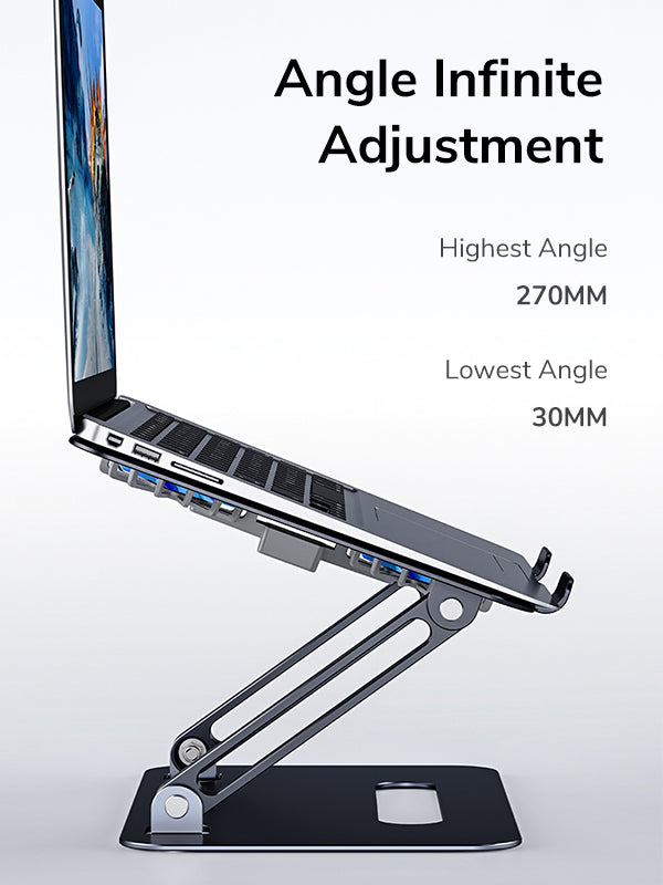 CABLETIME Folding Adjustable Laptop Stand Holder, angle adjustable