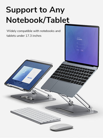 CABLETIME Folding Adjustable Laptop Stand Holder support under 17.3 inch tablets